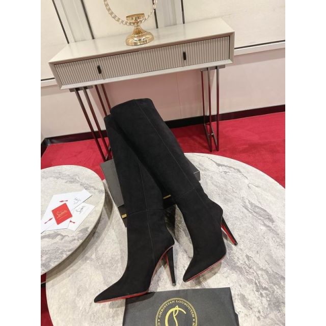 Christian Louboutin Astrilarge Botta 100mm Boots Suede Black