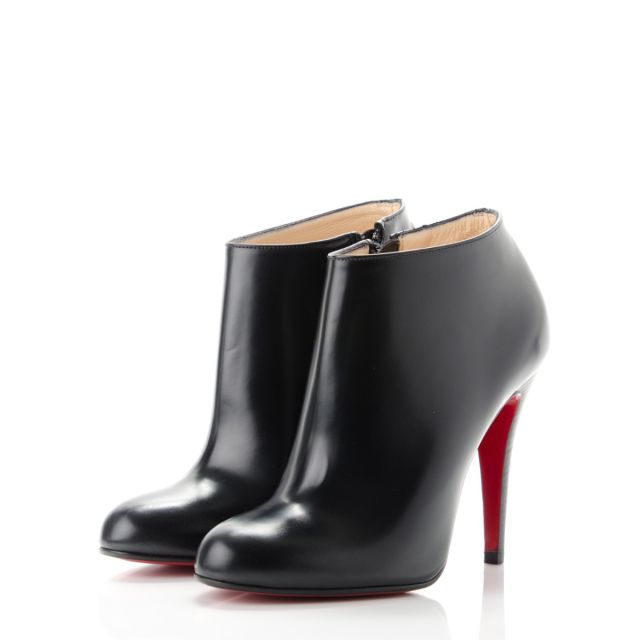 Christian Louboutin Belle Ankle Boots 100mm Calf Leather Black