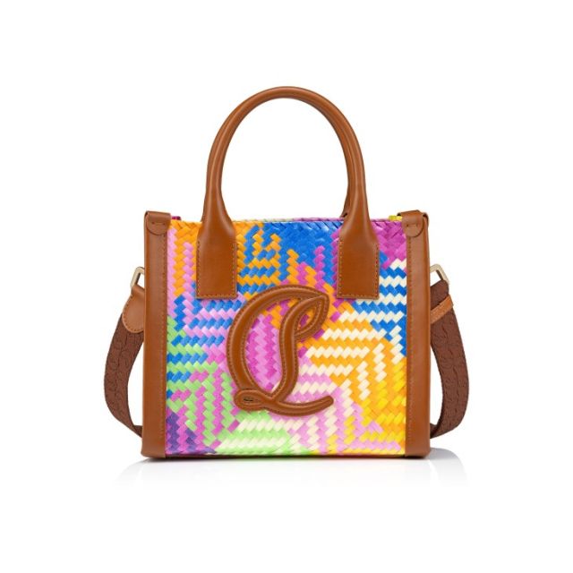 Christian Louboutin By My Side Mini Tote Bag Braiding And Calf Leather Multicolor