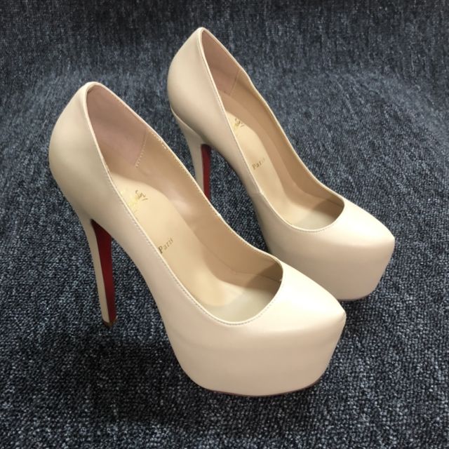 Christian Louboutin Daffodile Platform Pumps 160mm Nappa Leather Nude