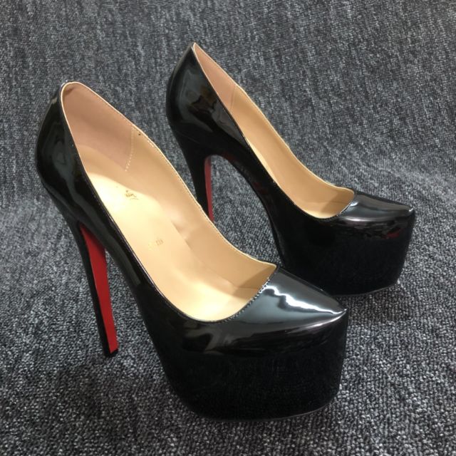 Christian Louboutin Daffodile Platform Pumps 160mm Patent Leather Black