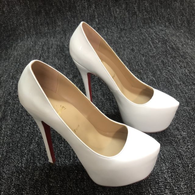 Christian Louboutin Daffodile Platform Pumps 160mm Patent Leather White