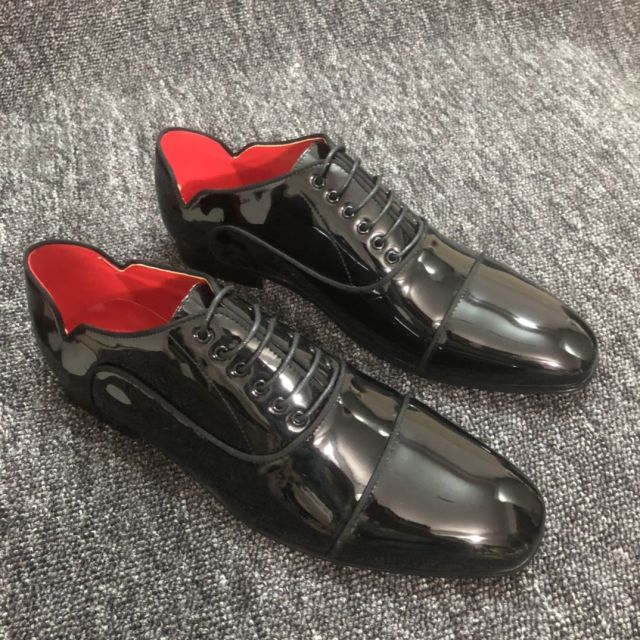 Christian Louboutin Greggy Chick Oxford Patent Leather Black