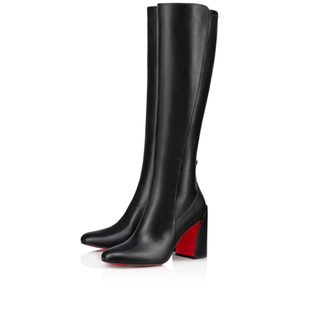 Christian Louboutin Jane Botta 85 mm Calf Leather And Stretch Nappa Leather Black