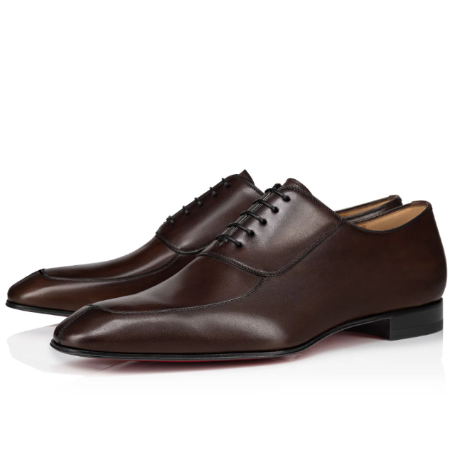 Christian Louboutin Lafitte Oxford Patinated Calf Leather Brown