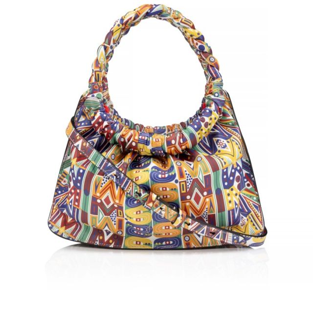 Christian Louboutin Loubibraid Top Handle Bag Wamims Printed Nappa Leather Multicolor