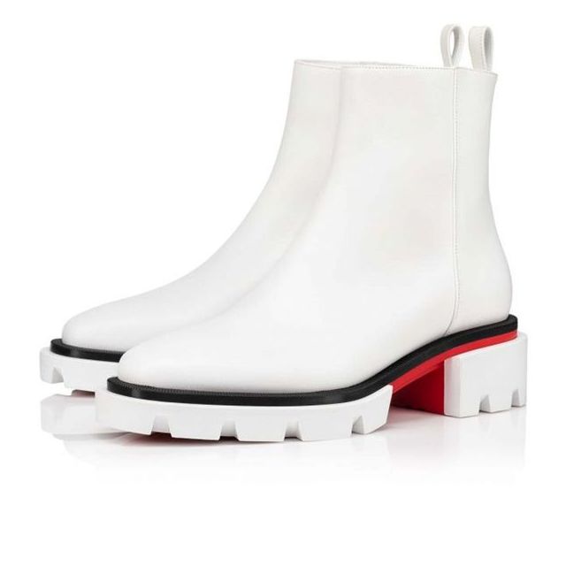 Christian Louboutin Men Maxiboot Boots Calf Leather Bianco