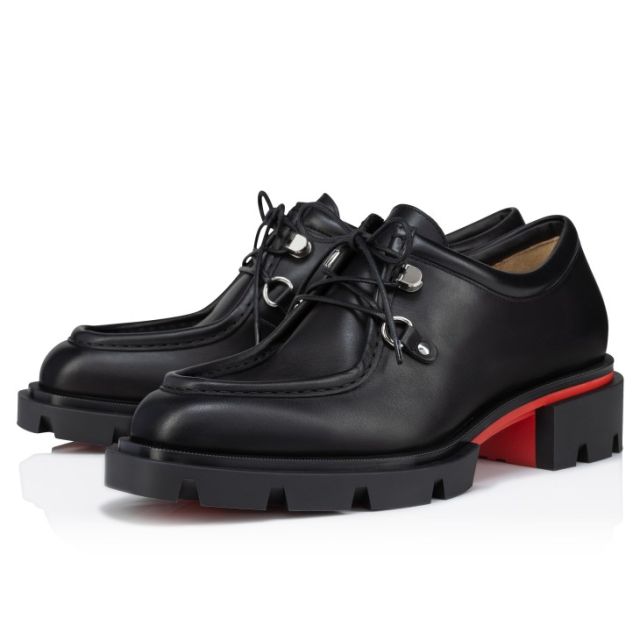 Christian Louboutin Our Pabelito Derbies Calf Leather Black