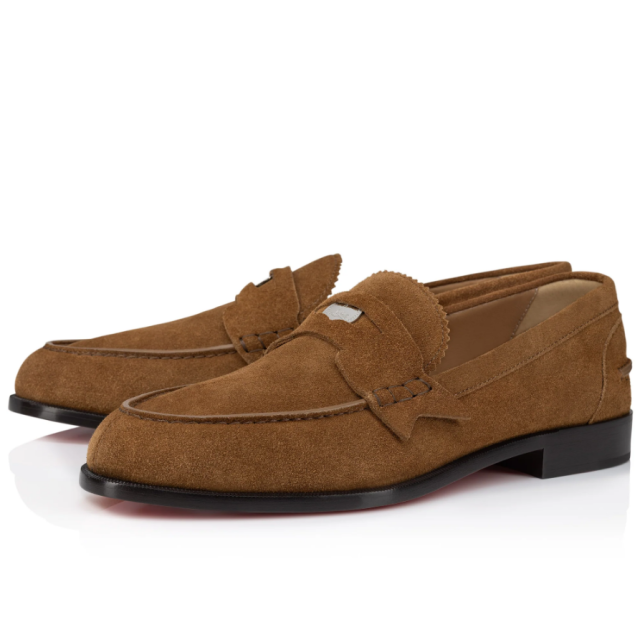 Christian Louboutin Penny Loafers Calf Leather Rhea Brown