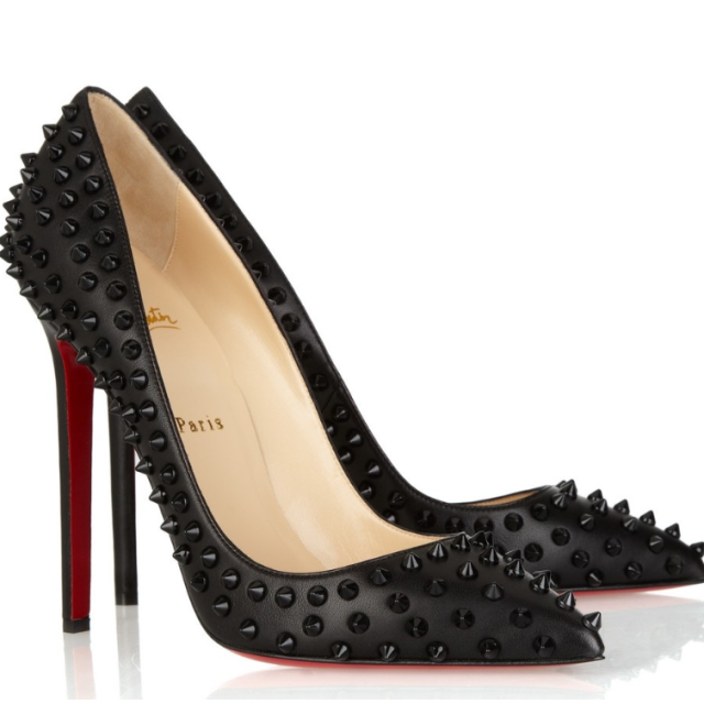 Christian Louboutin Pigalle Spikes 120mm Pumps Nappa Leather Black