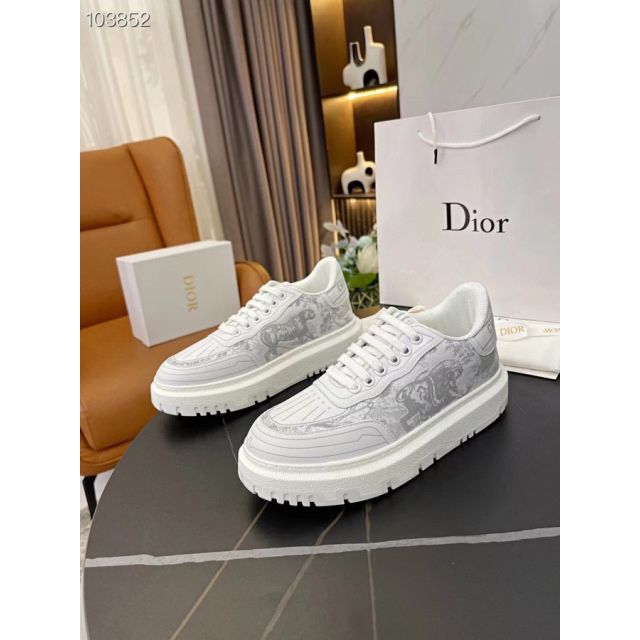Dior Addict Sneaker Low Top White Green Rubber Fabrics