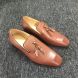 Christian Louboutin Dandelion Tassel Leather Loafers Brown