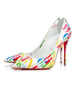 Christian Louboutin Pumps Kate 100 mm White-multi/lin Bianco Crepe Satin