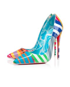 Christian Louboutin Pumps So Kate 120 mm Multi/lin Blue-White Patent Leather