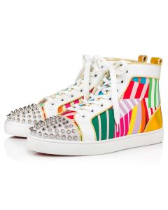 Christian Louboutin Lou Spikes Version Multi Cotton