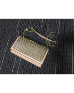 Christian Louboutin Nude Rivet Calf Cross Body Bag