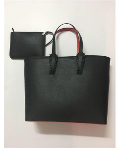 Christian Louboutin Black Graffiti Calf Tote Bag