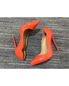 Christian Louboutin Hot Chick Pumps 100 mm Patent Leather Orange