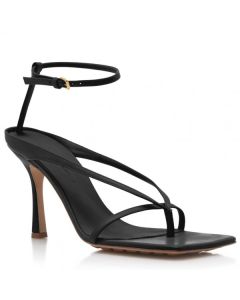 Bottega Veneta Ankle-strap Stretch Sandals Black Leather