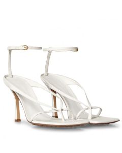 Bottega Veneta Ankle-strap Stretch Sandals White Leather