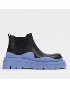 Bottega Veneta BV Tire Ankle Boots Blue Outsole