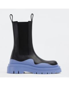 Bottega Veneta BV Tire Chelsea Boots Blue Outsole