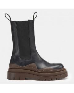 Bottega Veneta BV Tire Chelsea Boots Brown Outsole