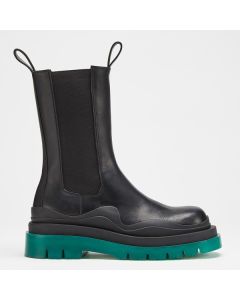 Bottega Veneta BV Tire Chelsea Boots Green Outsole