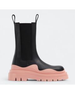 Bottega Veneta BV Tire Chelsea Boots Pink Outsole