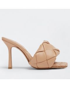 Bottega Veneta Lido Sandals Beige Intrecciato Leather