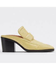 Bottega Veneta Mules Butter Crocodile Embossed Leather