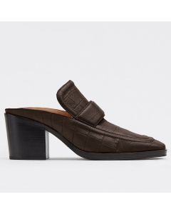 Bottega Veneta Mules Fondant Crocodile Embossed Leather