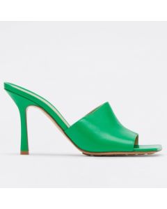 Bottega Veneta Stretch Mules 90mm Green Lambskin