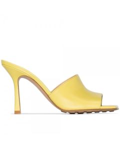 Bottega Veneta Stretch Mules 90mm Yellow Lambskin