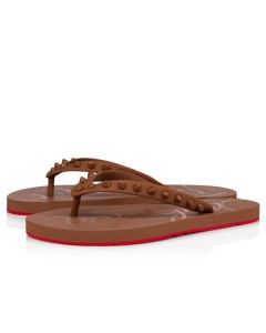 Christian Louboutin Loubi Flip Woman Flat Nude 5 Calf