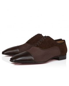 Christian Louboutin Ac Greggo Oxfords Calf Leather And Polo Fabric Cosme