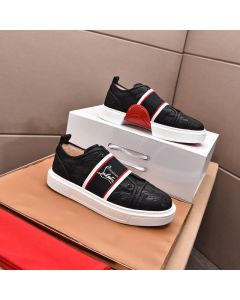 Christian Louboutin Adolescenza Sneakers Recycled Polyester Black White