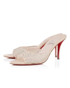 Christian Louboutin Apostropha Mule Mesh Strass 80 Mm Mules Leche