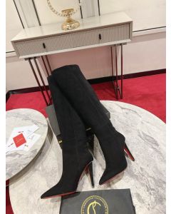 Christian Louboutin Astrilarge Botta 100mm Boots Suede Black