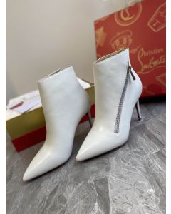 Christian Louboutin Birgikate Ankle Boots 85mm Calfskin White