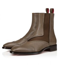 Christian Louboutin Boabi Chelsea Boots Calf Leather Petit Grain Roca