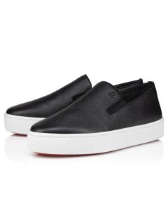 Christian Louboutin Boatissimo Slip-On Sneakers Calf Leather Black