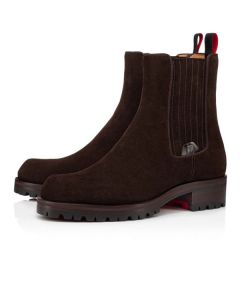 Christian Louboutin Boot Motok Flat Dark Brown Calf