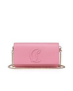 Christian Louboutin By My Side Wallet On Chain Grained Calf Leather Calipso