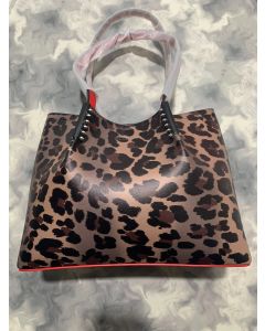 Christian Louboutin Cabarock Leopard-print Leather Tote Bag