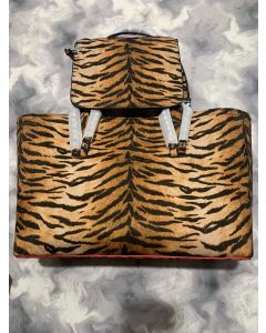 Christian Louboutin Cabata Leather Tote Bag Tiger Printed