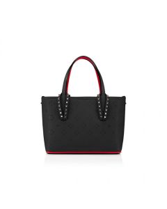 Christian Louboutin Cabata E/W Mini Tote Bag Calf Loubinthesky Spikes Black