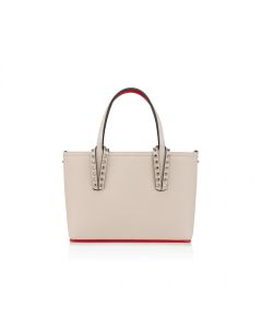 Christian Louboutin Cabata Mini Tote Bag Grained Calf Leche