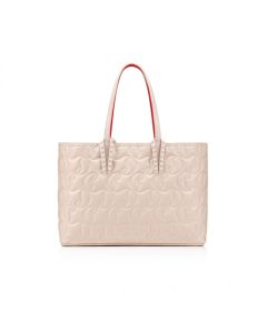 Christian Louboutin Cabata Tote Bag Monogrammed Cl Embossed Nappa Leche