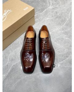 Christian Louboutin Capitano Oxford Smooth Calf Leather Brown